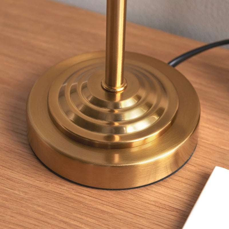 Bronzuno Textured Fabric Desk Lamp – Modern Metal Base Lighting for Offices or Lounges