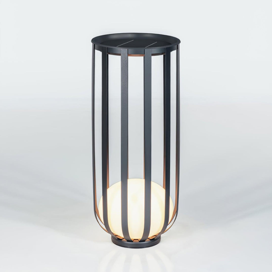 Garden Outdoor Floor Lamp - Dimmable LED Light with Tray & Flower Pot