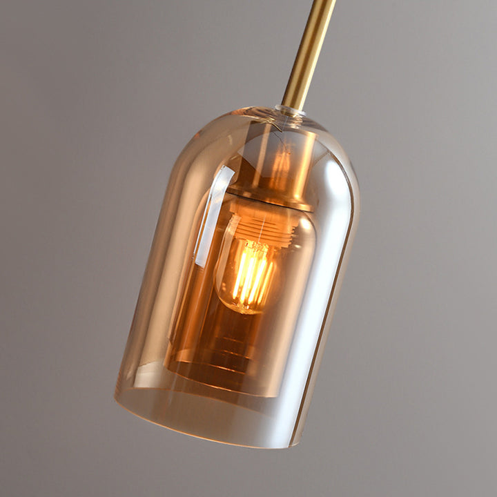 Clear Glass Pendant Light - Modern Cylindrical Lamp For Hallway