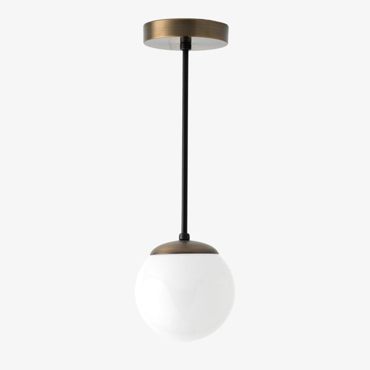 Glorica Glas Weiße Kugel Pendelleuchte - Mid Century Modern Glas Hängeleuchte