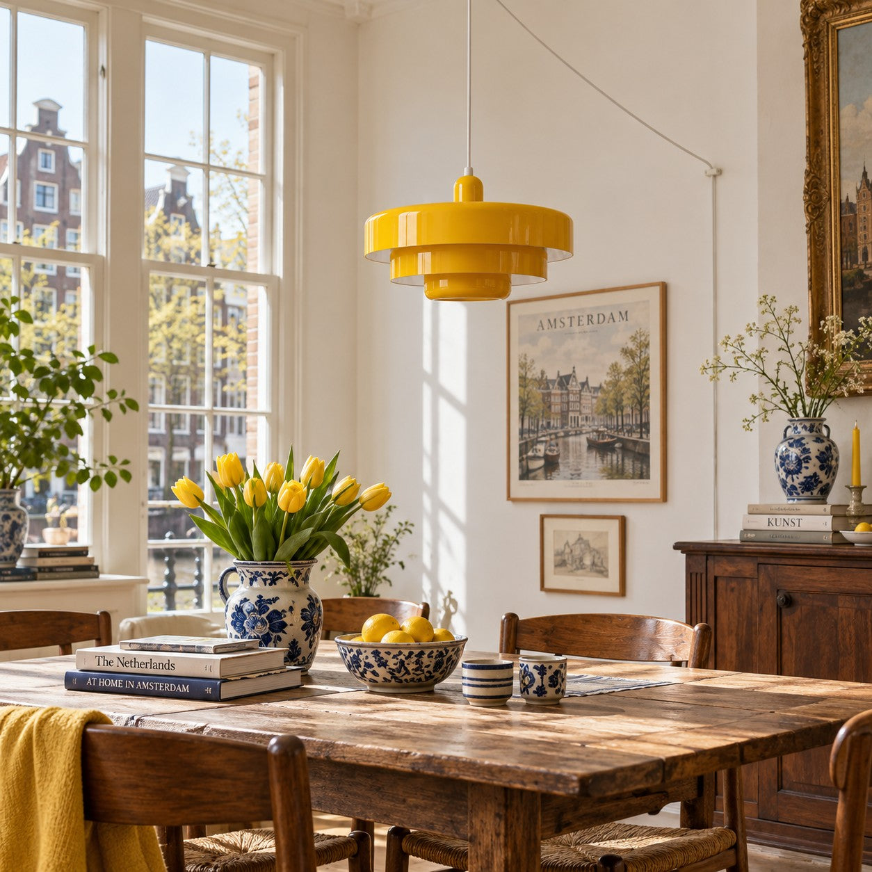 Retro Bauhaus Plug-In Pendant Light