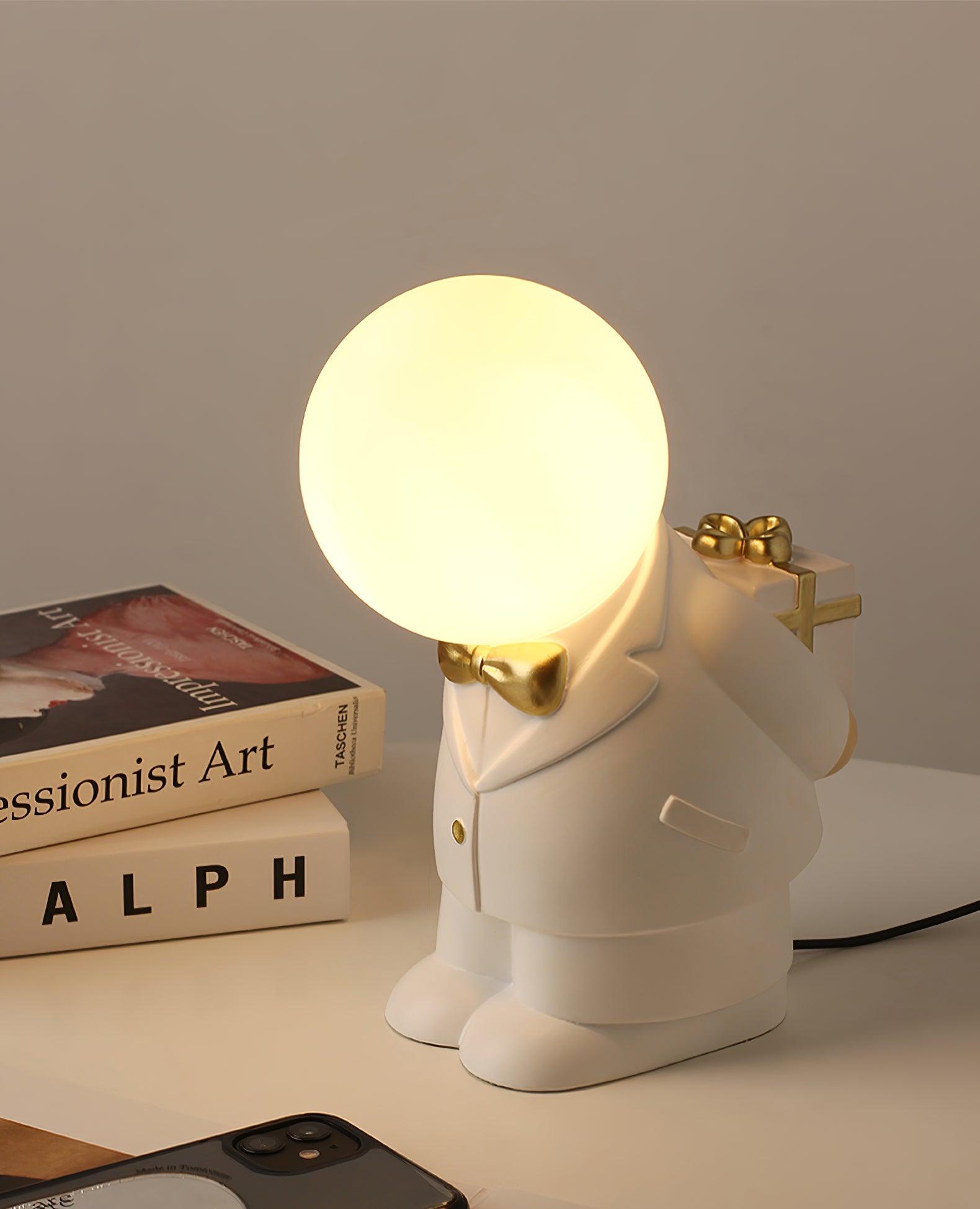 Tischlampe mit Hochzeitsfigur – wiederaufladbares LED-Licht für Veranstaltungen