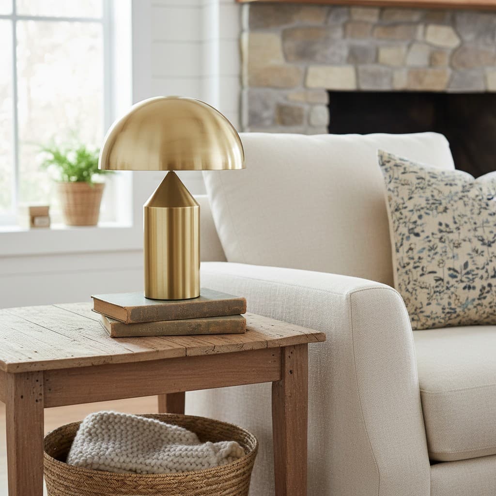 HaloVell Mushroom Table Lamp – Sculptural Modern Accent Lighting for Living Spaces N10