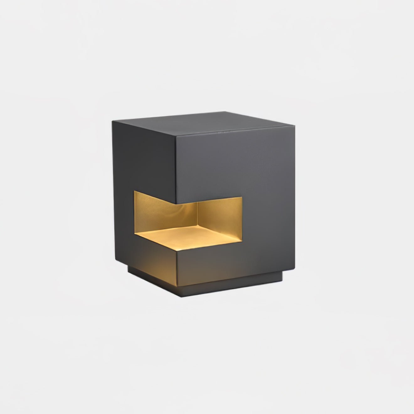 Cube Post Outdoor Light - Cube Outdoor Lamp Great for Courtyards