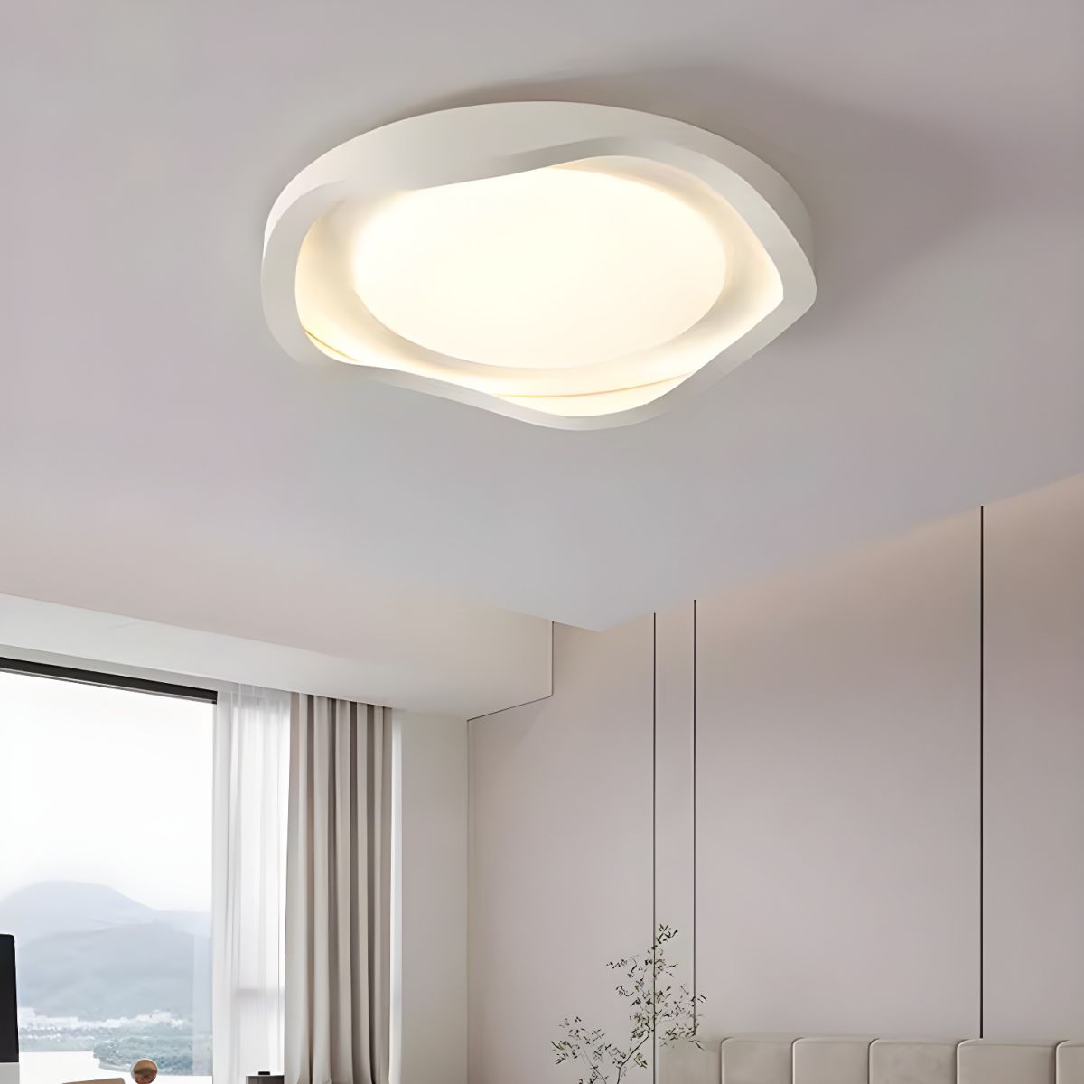 Geometric LED Ceiling Light – Acrylic Modern Fixture for Stylish Rooms