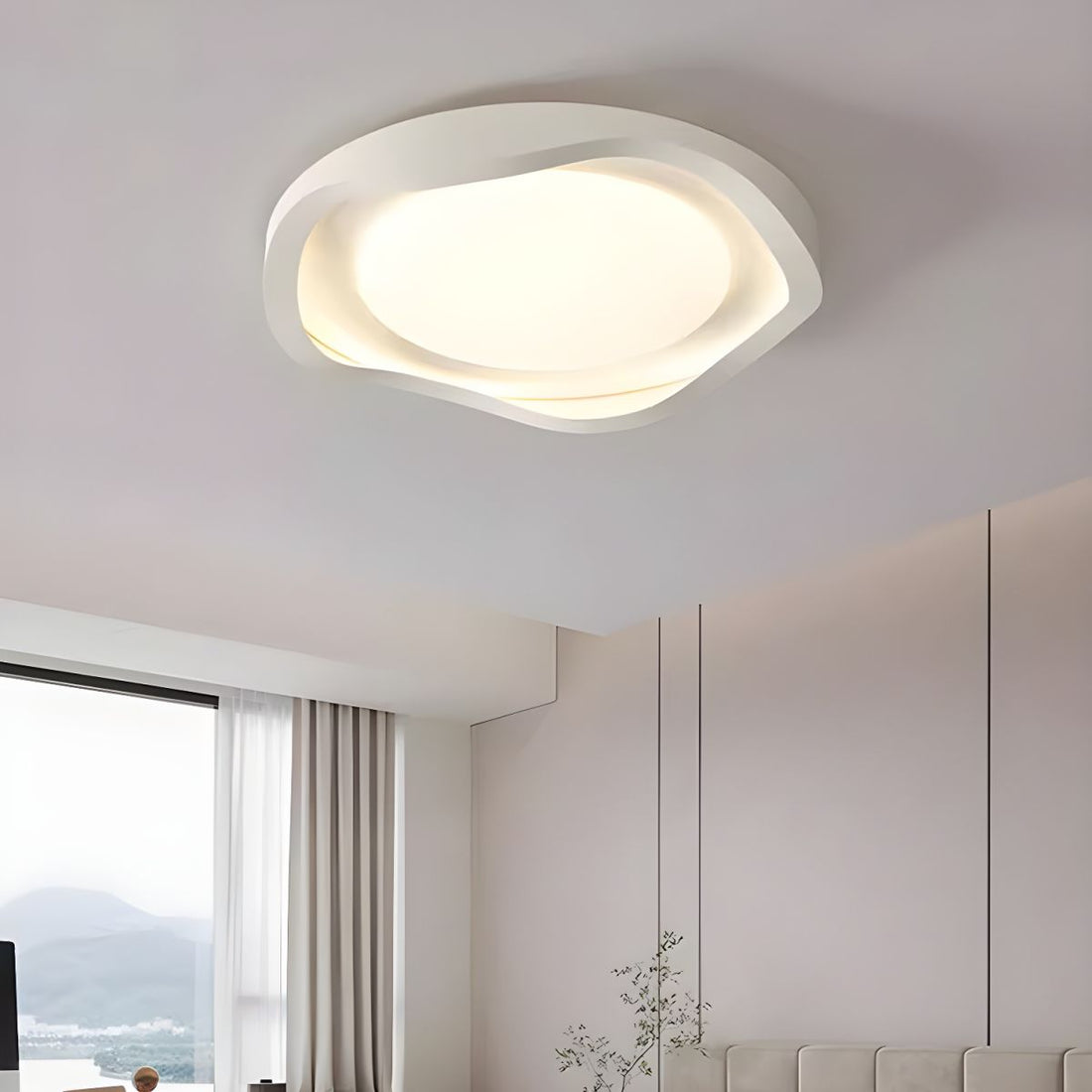 Geometric LED Ceiling Light – Acrylic Modern Fixture for Stylish Rooms