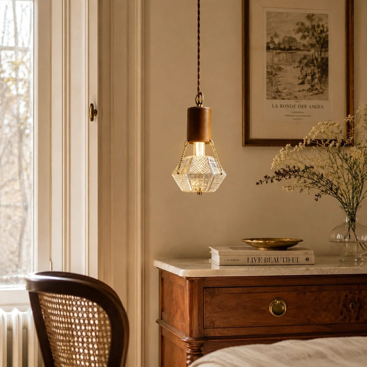 Prismatic French Leather Pendant Light 11