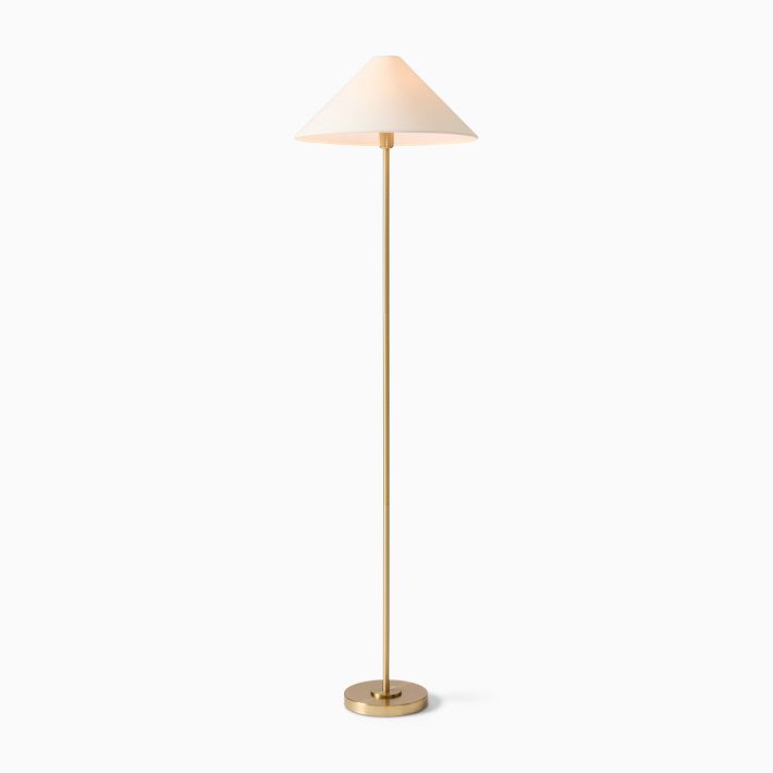 Diora Table & Floor Lamps - Linen Shade Modern Linear Style Sophisticated Accent