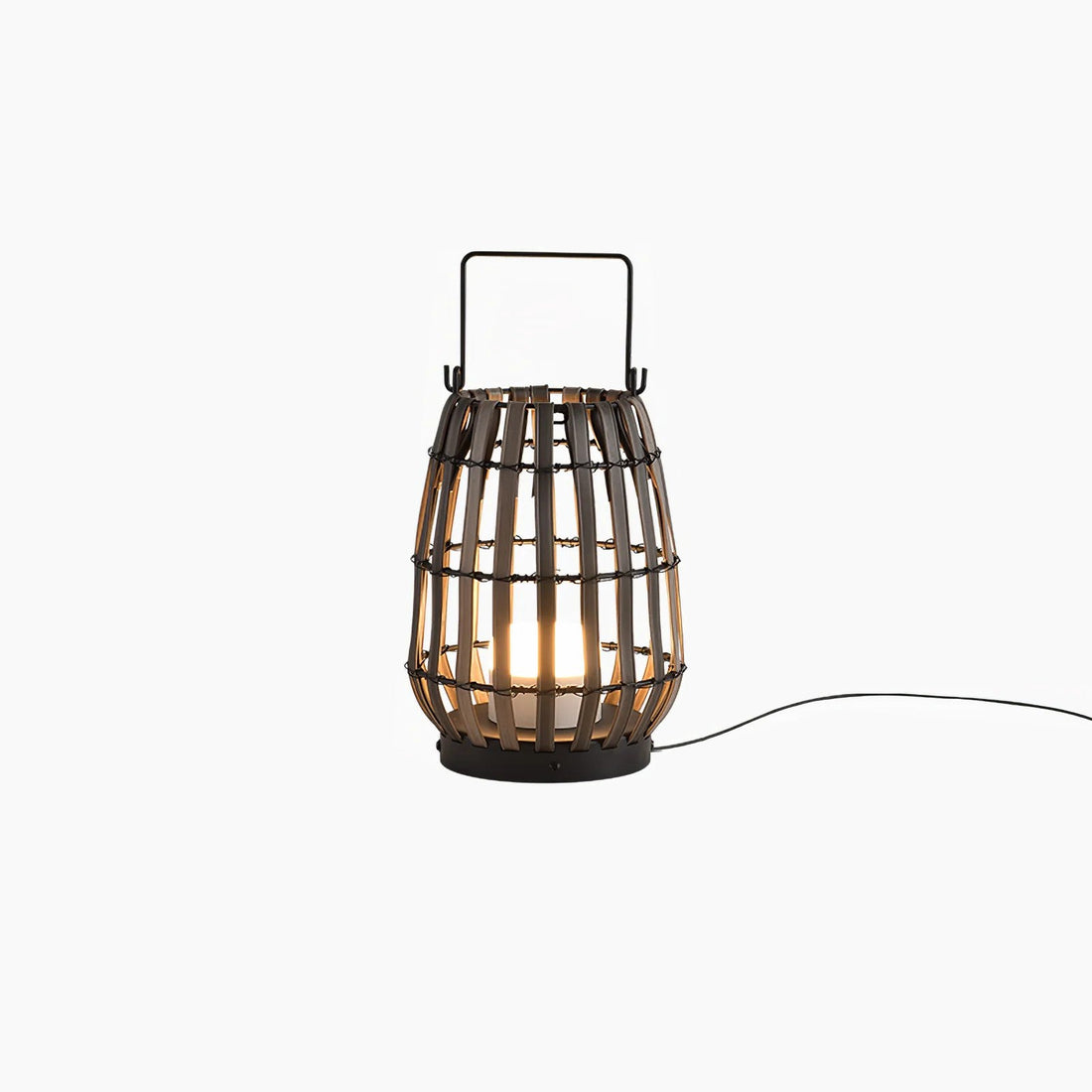 Tropic Braid Outdoor Lamp - Faux-Rattan Metal Waterproof