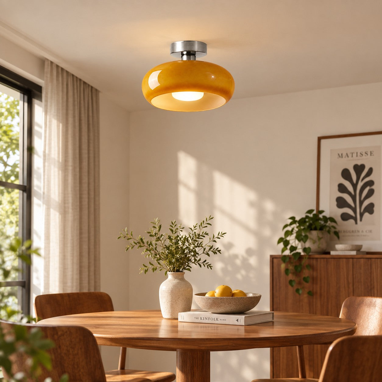 Bauvia Bauhaus moderne runde Glas-Deckenleuchte