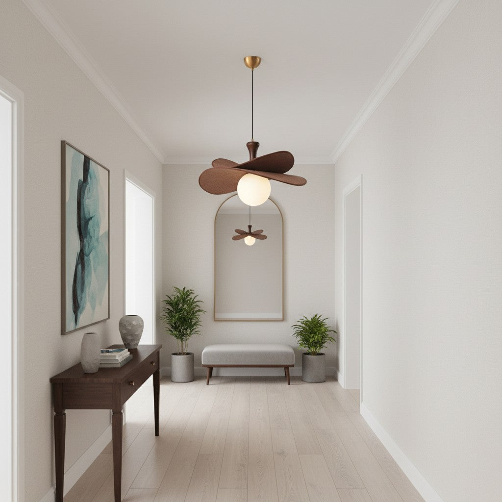 Orrise Blooming Petal Chandelier – Modern Metal and Wood for Living Rooms and Dining Rooms