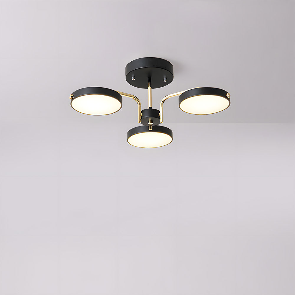 Disc Branch Iron Ceiling Lamp - Nordic Creative Light for Living Room