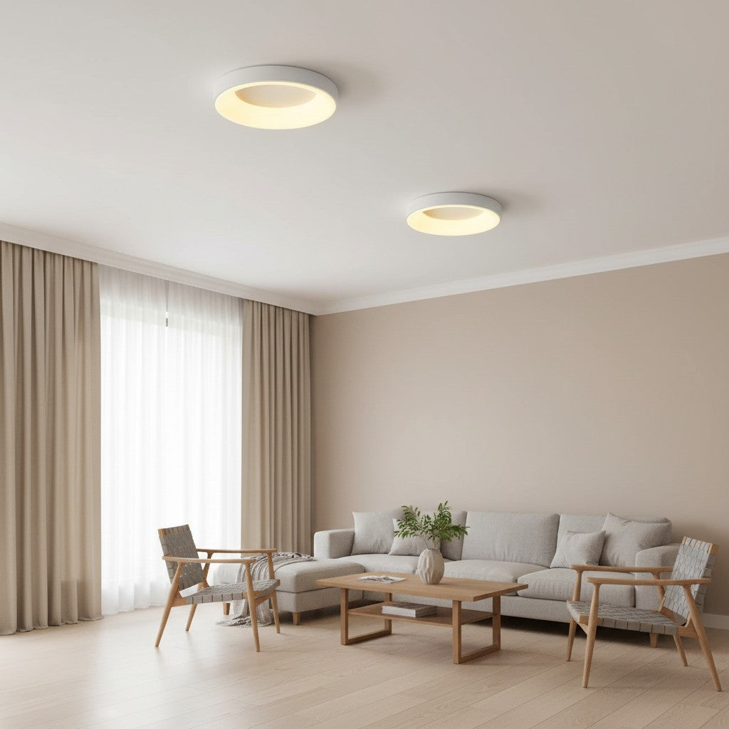 Lumiflexa Modern Round Ceiling Light Acrylic Shade for Bedroom and Hallways