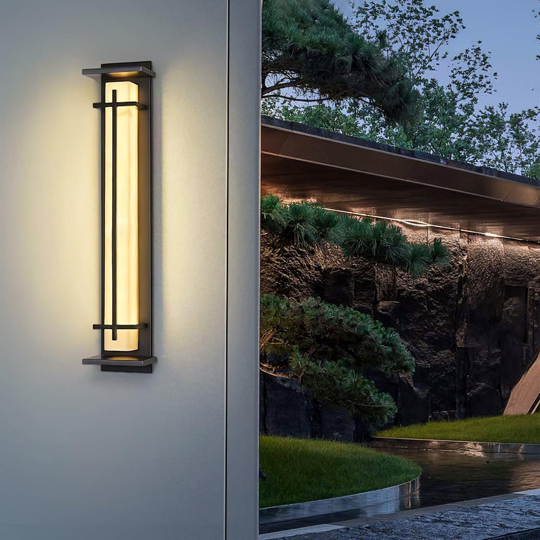 Quadratische Außenwandleuchte - Wasserdichte LED-Lampe für Garten &amp; Terrasse