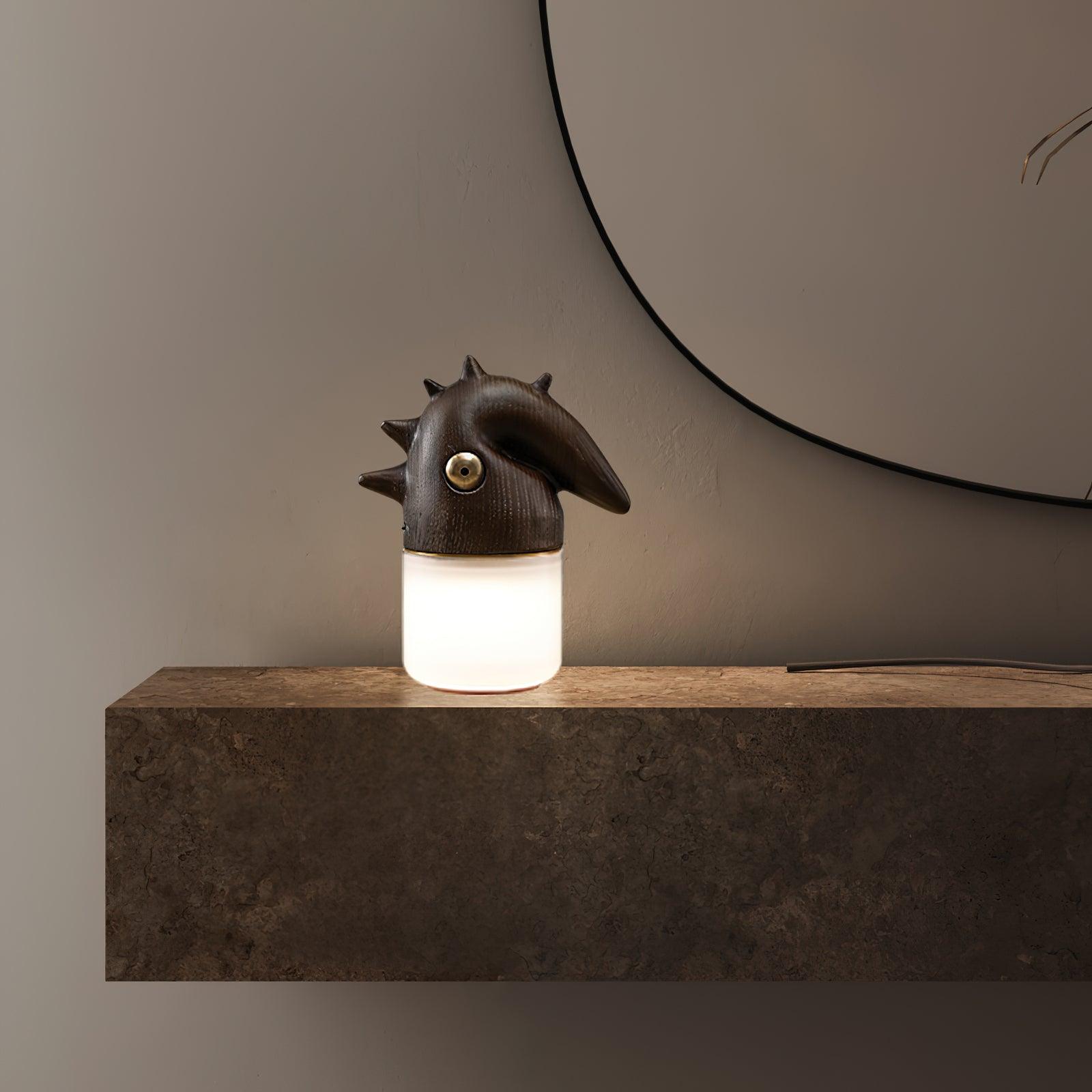 Tischlampe mit Akku - Dekoratives Rosshaarlicht fürs Schlafzimmer