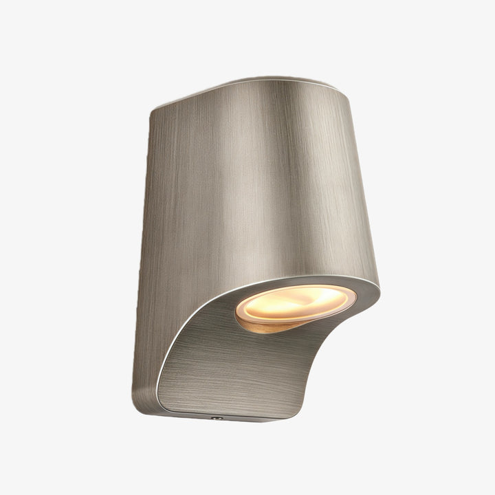 Rivathis Minimalist Metal Pewter Wall Lantern — Stylish Porch Fixture Ideal for Entry or Garden
