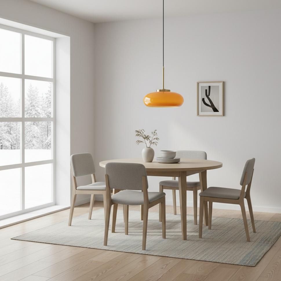 Havelo Round Glass Pendant Light - Bauhaus Pendant Light for Home N51