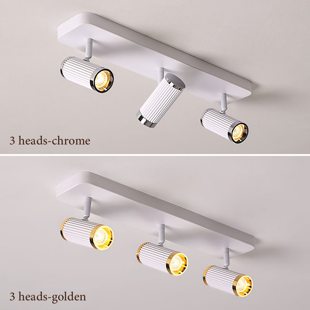White LED Track Ceiling Light - Simple Metal Modern Adjustable Fixture