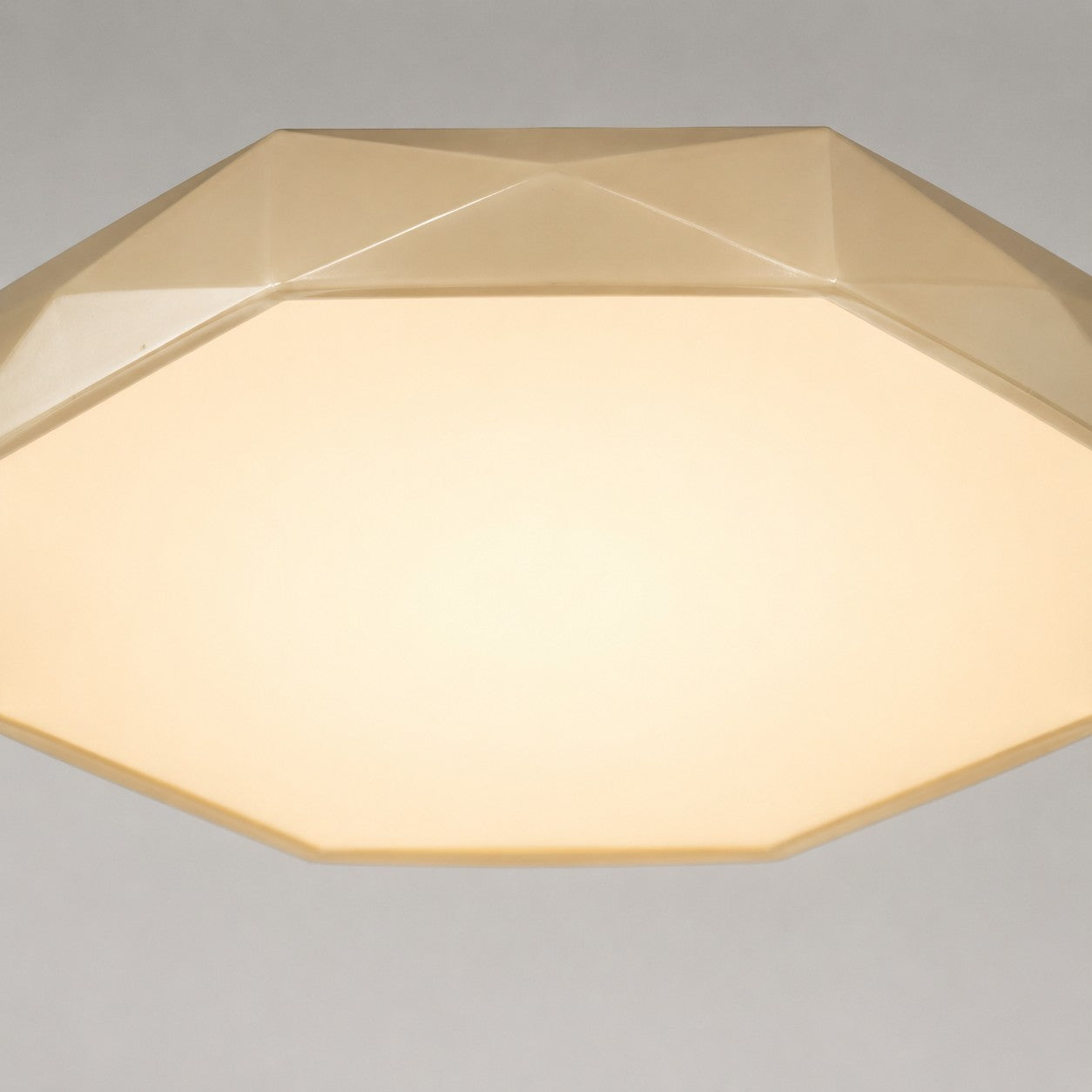 Faceted Gold Geometric LED Flush Mount Ceiling Light
