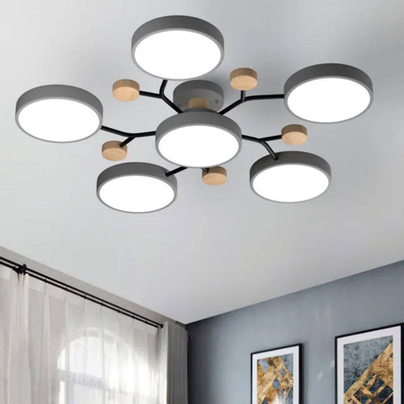 Morandi Disc Branch Multihead Ceiling Light