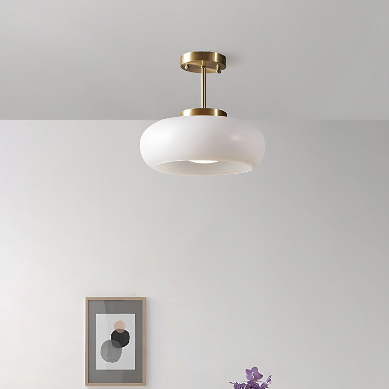 Bauhaus Brass Disc Vintage Ceiling Lamp