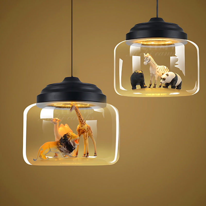 Creative Design Little Zoo Clear Glass Pendant Light