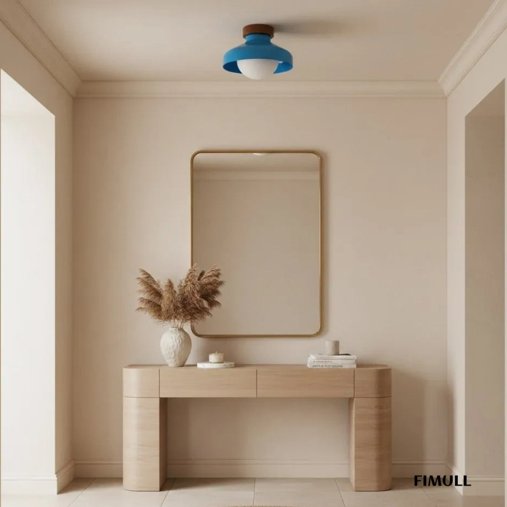 Elystra Sculptural Glass Ceiling Light Minimalist Cone Shape Fixture for the Living Room