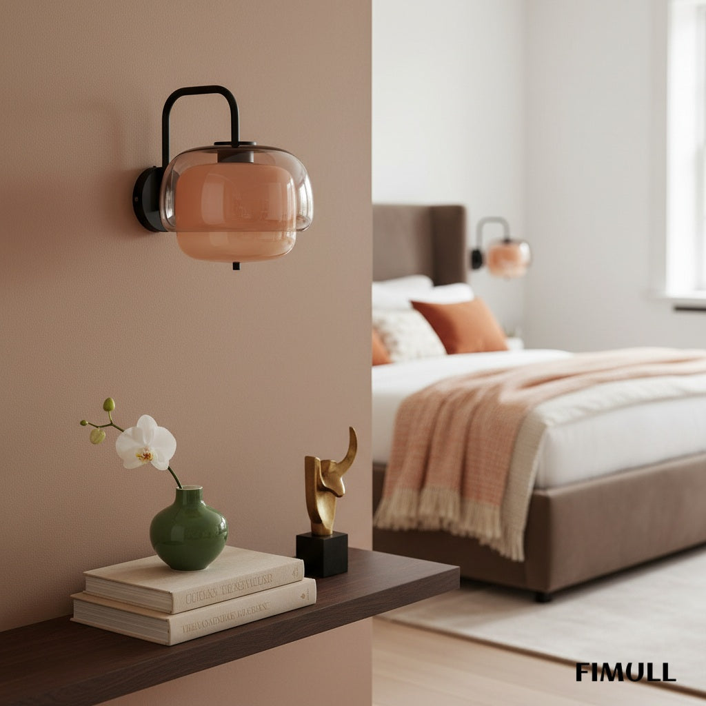 Clinco Mushroom Glow Wall Lamp - Vintage Bauhaus Glass Dome Wall Lamp for Living Room