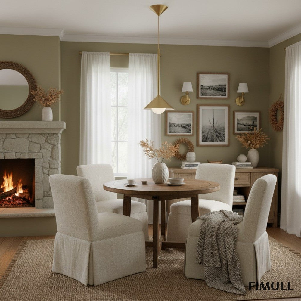 Brivana Cone Pendant Light - Mid-Century Adjustable Metal Kitchen Lamp