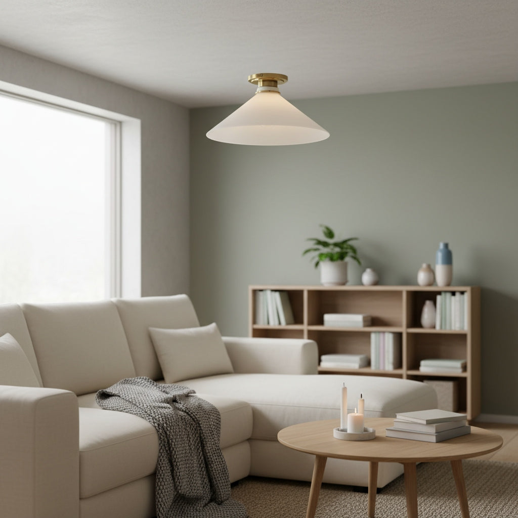 Aurenza Flush Mount – Farmhouse Ceiling Light with Simple Elegant Design
