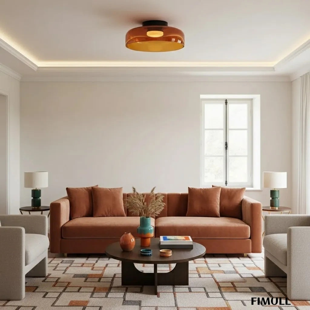Celestial Modern Layered Glass Ceiling Light - Scandinavian Ceiling Lamp for Home Spaces
