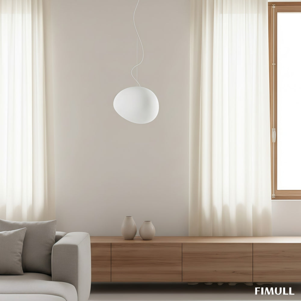 Gregg Irregular Organic Pebble Shape Glass Pendant Lamp for Kitchen