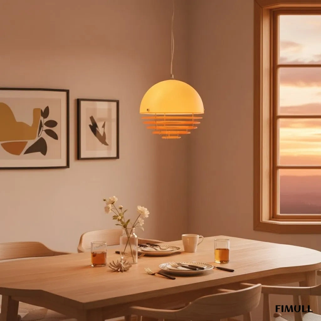 Afterglow Sunset Gradient Pendant Light - Modern Bauhaus Layered Pendant Light for Living Room