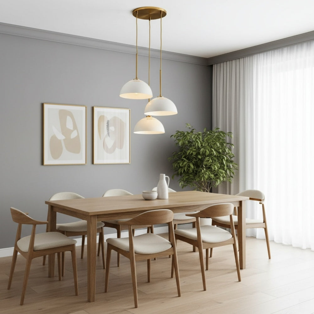 Parvion 3-Head Metal Pendant Light - Adjustable Modern Kitchen Lamp