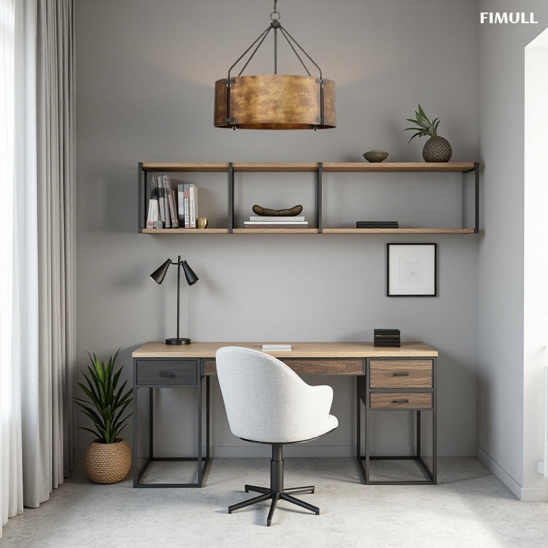 Drum Retro Industrial Hollow Design Pendant Light