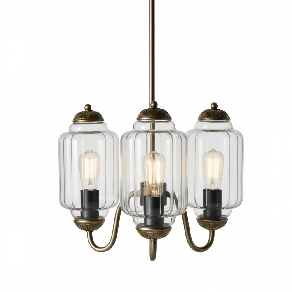 Eloise Vintage Kronleuchter - Milchglas 3-Kopf-Lampe für Schlafzimmer