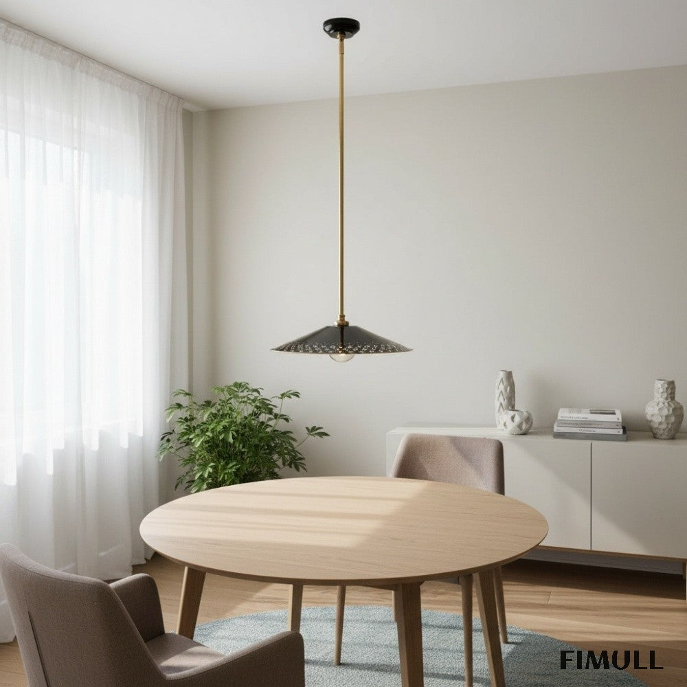 Auriglow Clover Cutout Pendant Lamp - Retro Brass Lamp for Dining Room