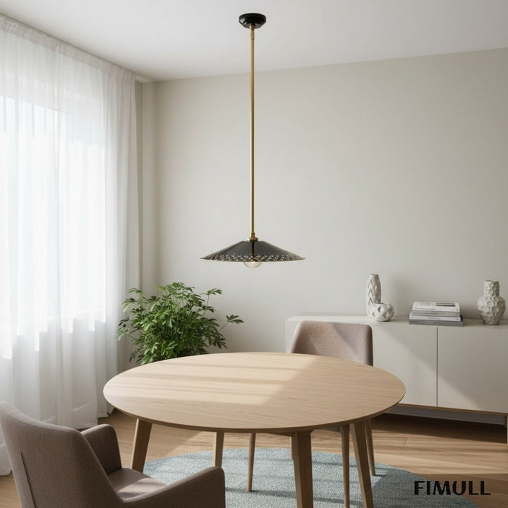 Auriglow Clover Cutout Pendant Lamp - Retro Brass Lamp for Dining Room