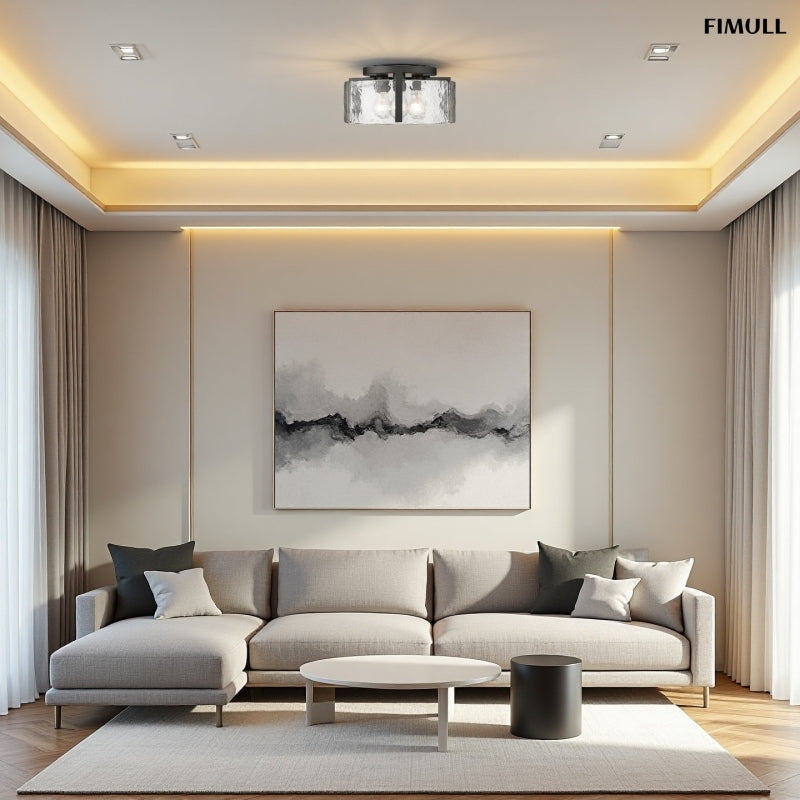 Strukturglas Luxus Modern Deckenleuchte