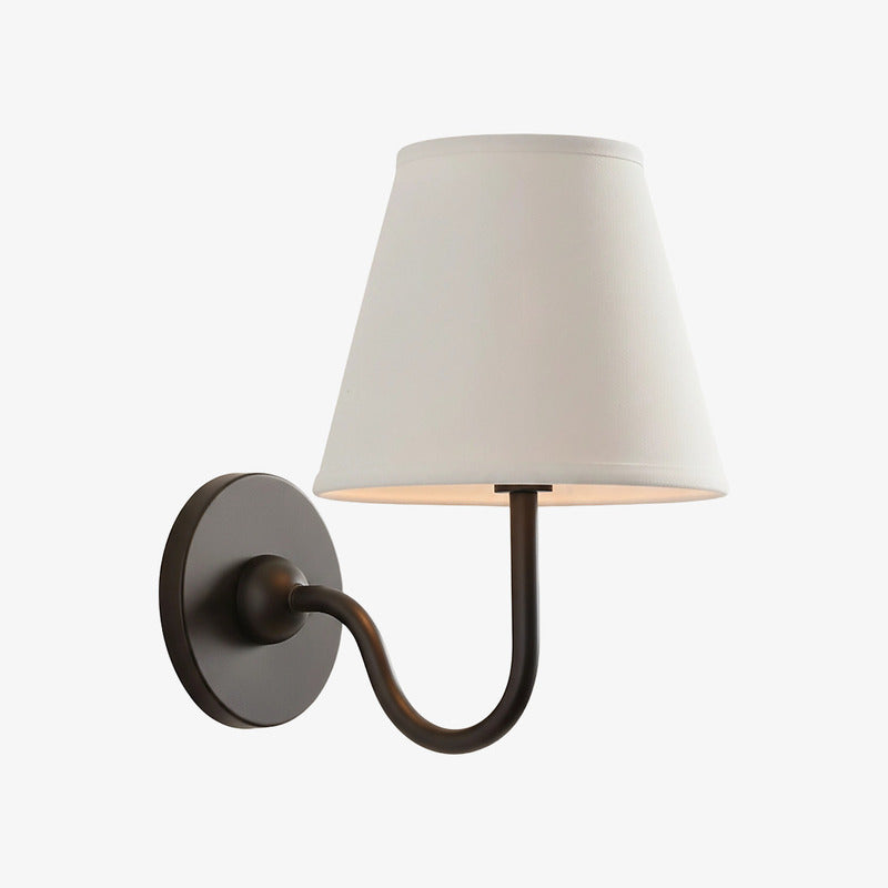 Luvora Pleated Shade Wall Lamp – Modern Brass Linen Lighting
