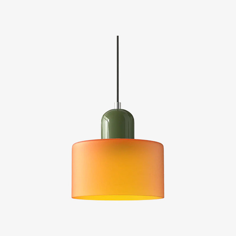 Creative Morandi Cylindrical Glass Pendant – Modern Dining Room