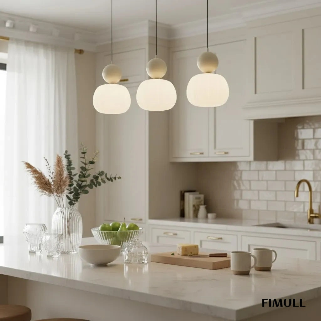 Ornavigo Geometric Art Deco Pendant Light - Modern Bauhaus Orb Style for Kitchen Island