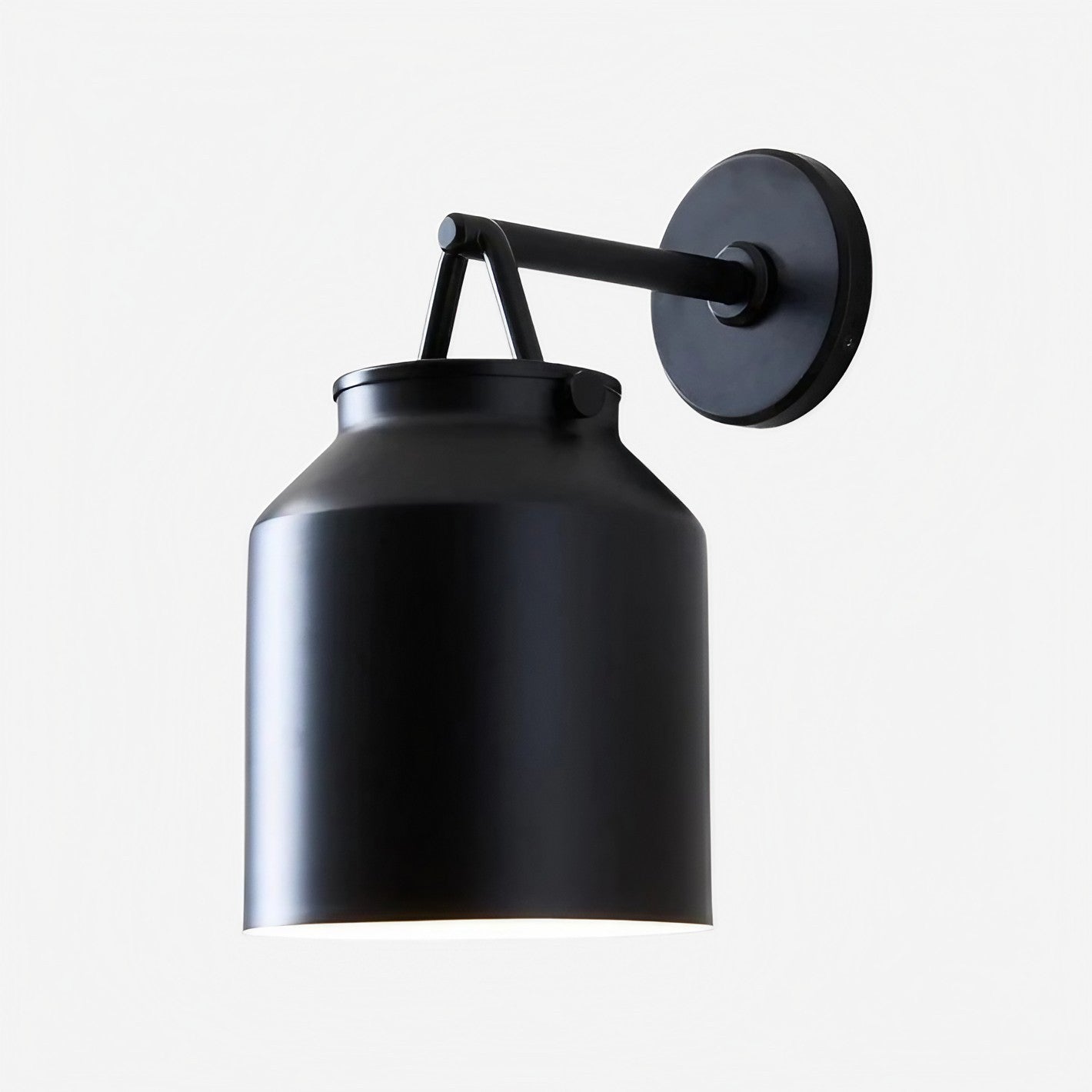 Hanton Metal Outdoor Wall Sconce - Matte Black Industrial Light Fixture