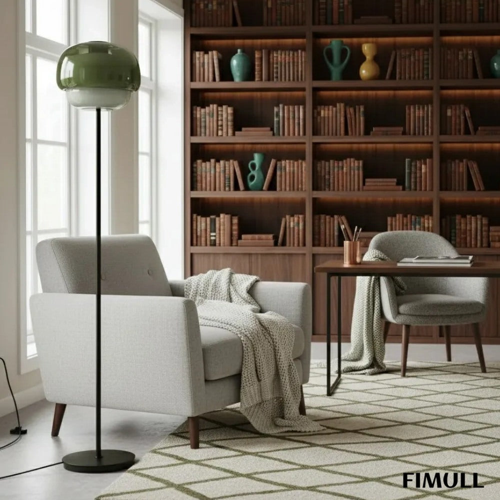Clinco Bauhaus Translucent Glass Floor Lamp - Stylish Accent Light for Lounge