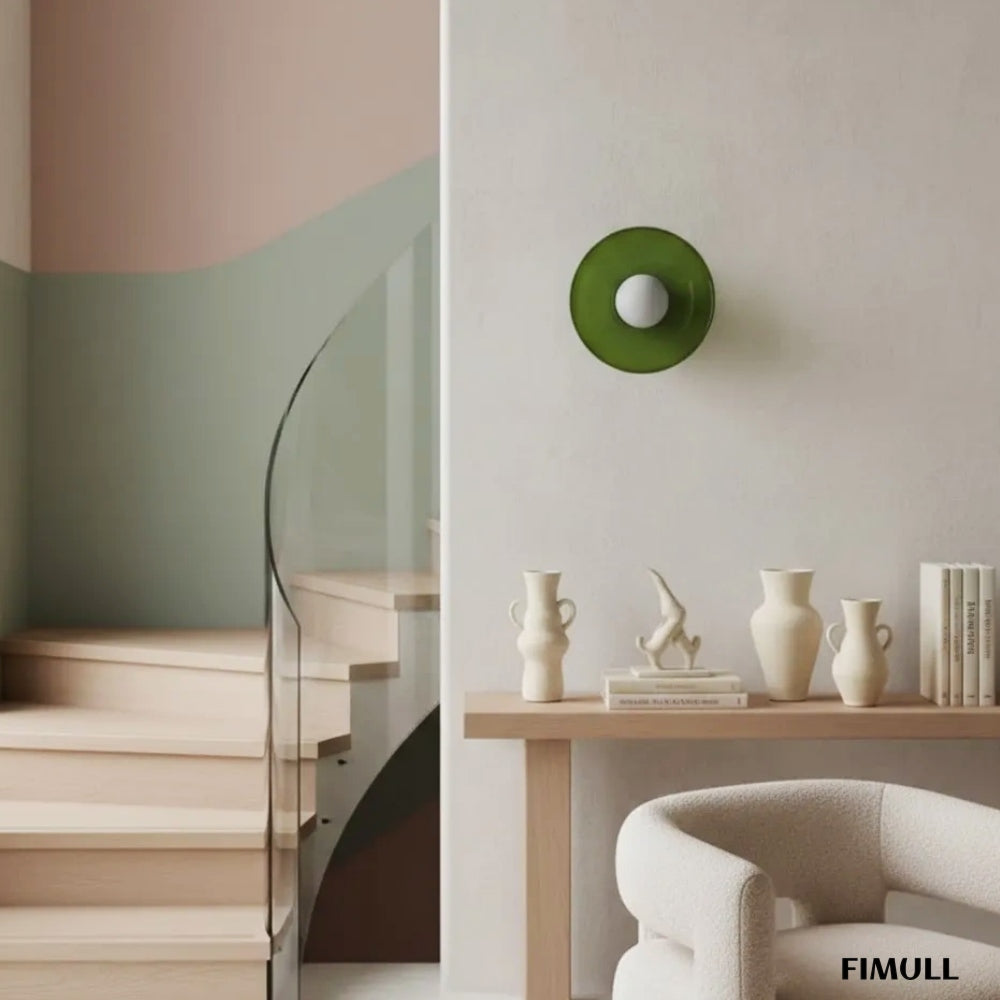 Glasenti Colorful Glass Disc Ceiling Lamp – Minimalist Nordic Style for Dining Room