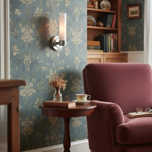Roven Modern Wall Sconce Inspired with Glass Cylinder Shade - Versatile Accent For Living Room