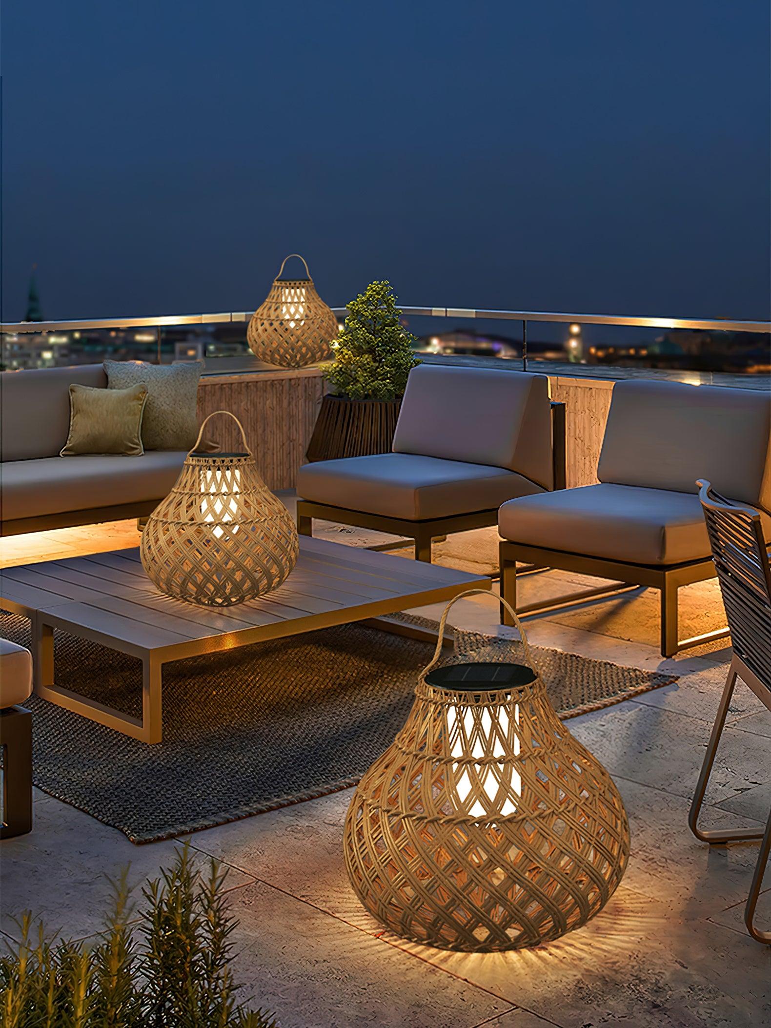 Woven Sphere Lantern Outdoor Lamp - Solar Outdoor Lamp Great