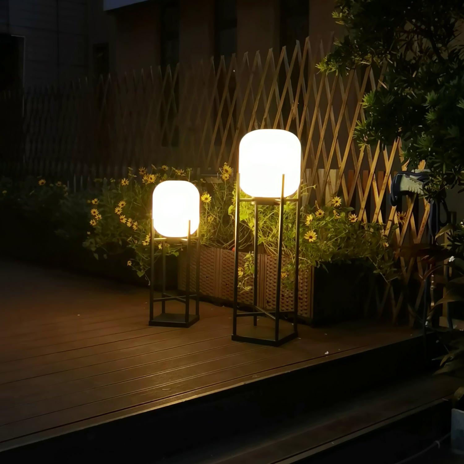 Solar Lantern Floor Lamp - Waterproof Outdoor Light for Garden & Patio