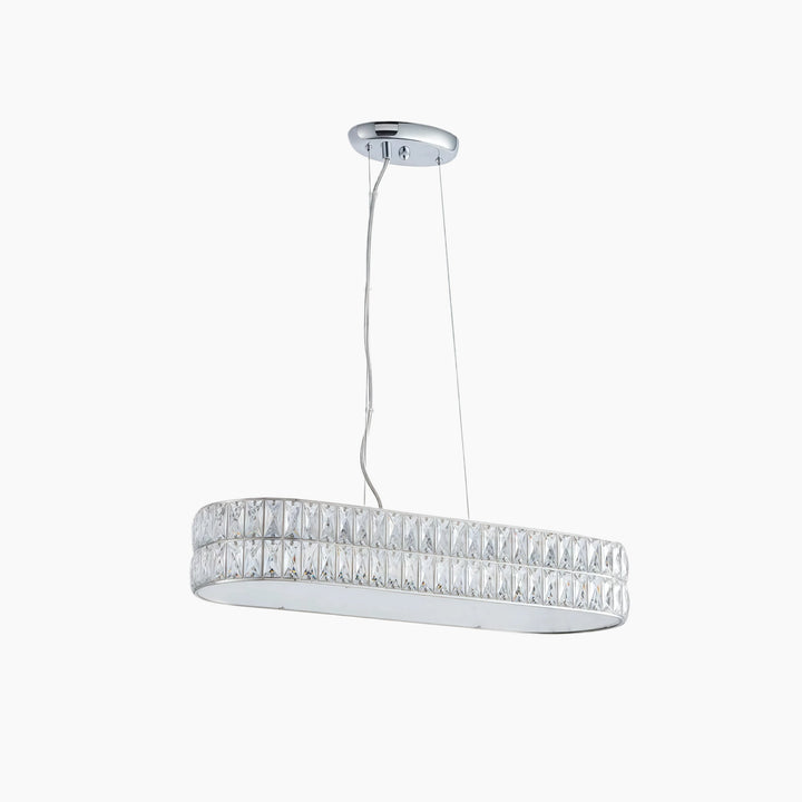 Glomara Style Geometric Crystal Pendant Light – Glamorous Dining Room Centerpiece