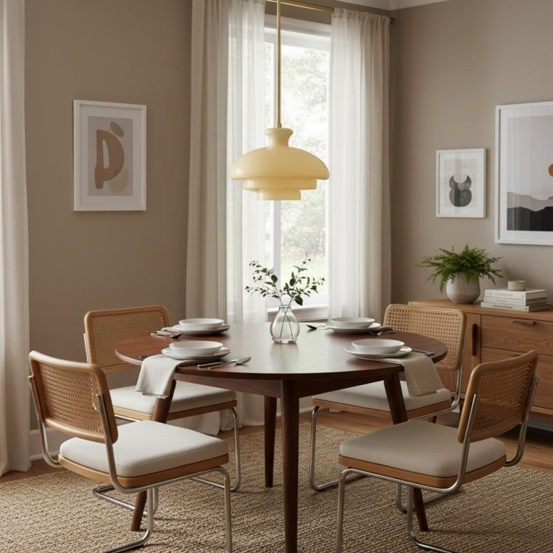 HaloVita Sculptural Glass Pendant Lamp - Bauhaus Bowl Shape Lighting for Living Areas